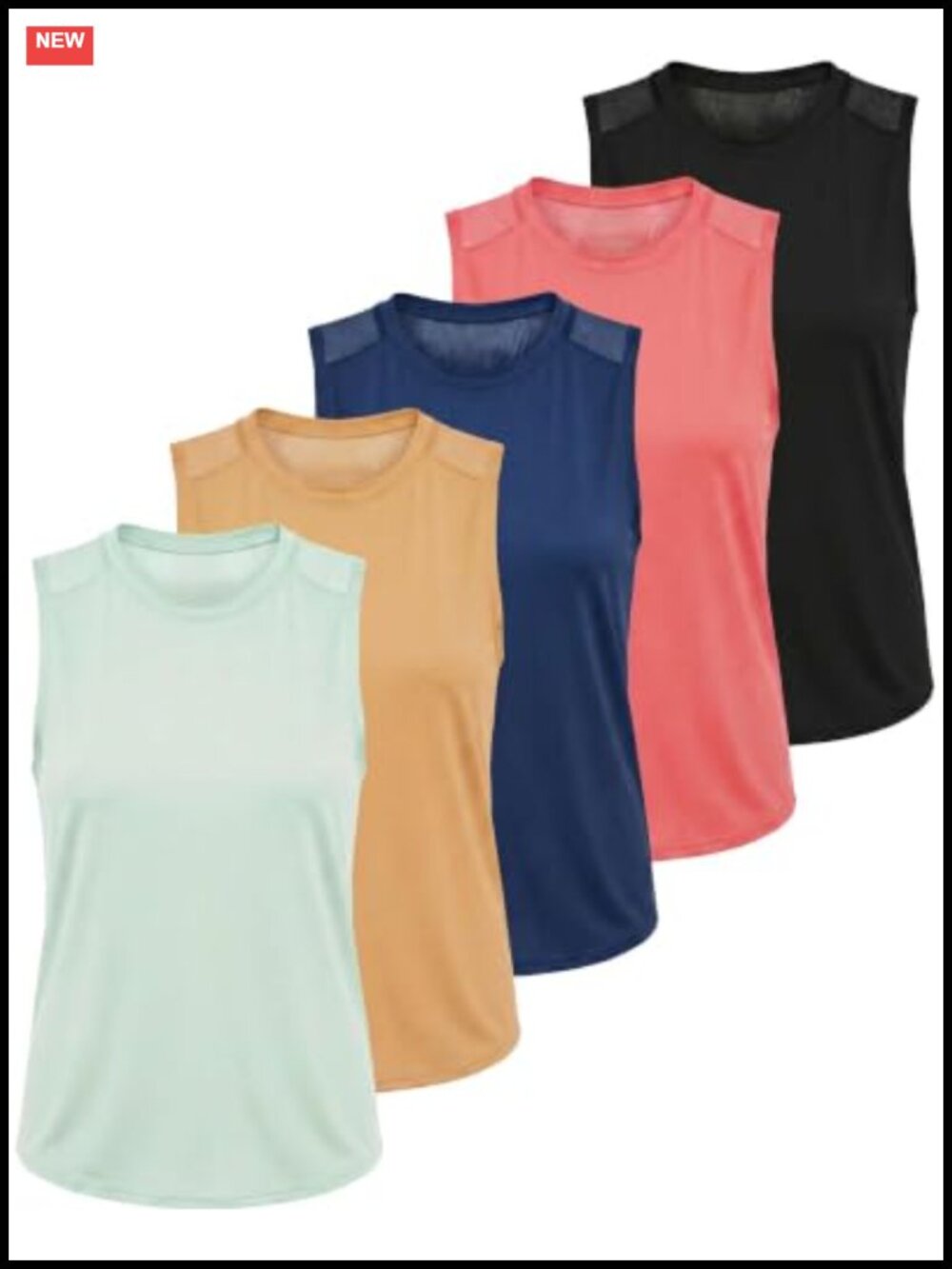 Women's Dry Fit Tank Tops 5 Pack Sleeveless Racerback Athletic Workout